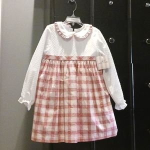 James&Lottie Red Plaid Isla Dress Girl's size 7 NWT